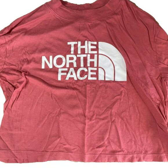 The North Face Half Dome Cropped Tee Small Pink Graphic Crewneck Casual Shirt - Picture 1 of 3